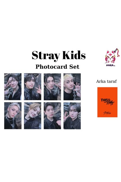 مجموعة بطاقات صور ألبوم This&That من Stray Kids (8 قطع) مصنوعة من قبل المعجبين