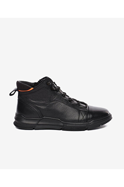 Erkek Siyah Hakiki Deri Sneaker Bot 6K1CB14361