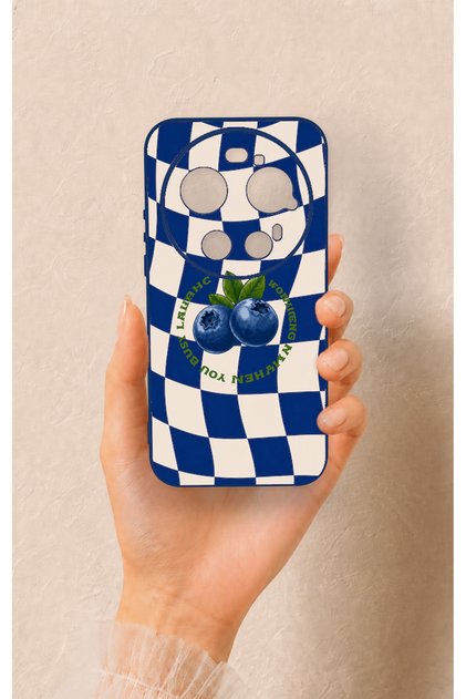 Mi 17 Ultra Compatible Blueberry Patterned Silicone Case