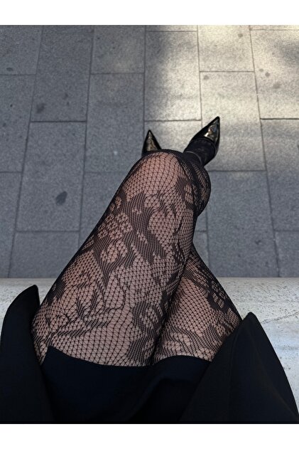Women's Patterned Pantyhose Floral Rose Patterned Pantyhose Imported Socks