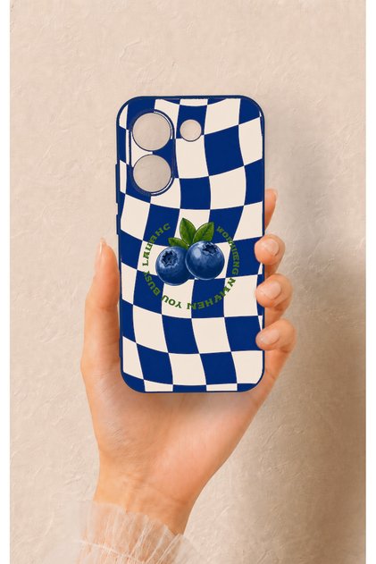 Poco X8 Pro Compatible Blueberry Patterned Silicone Case