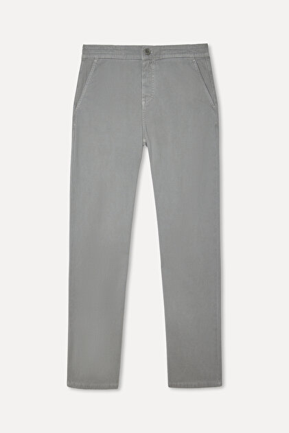 Men's Gray Straight Fit Pants