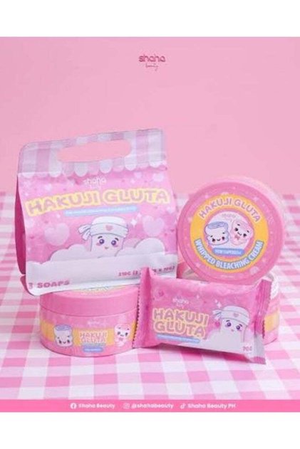 Shaha Beauty - Hakujie Gluta Whitening & Nourishing Set (Whitening Whipped Cream + 3 Gluta Soap)