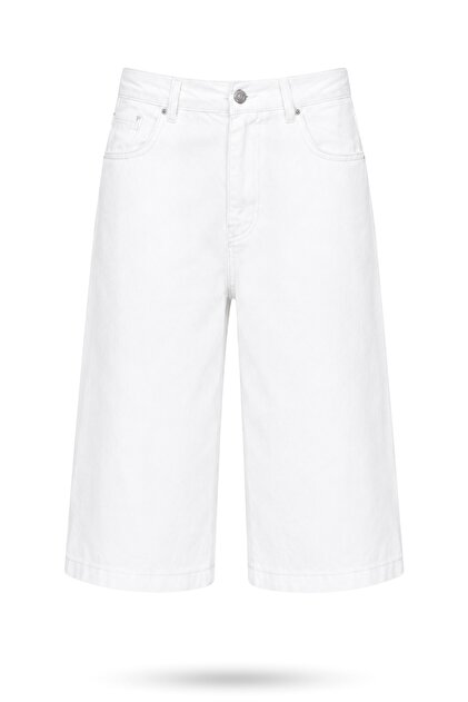 Ekru Denim Bermuda Şort 1500
