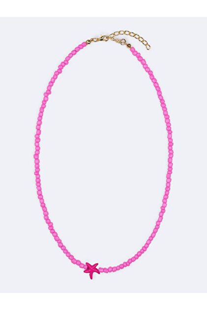 Pembe Boncuklu KOLYE