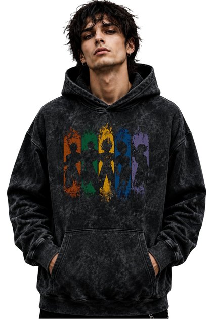 Dragon Ball Characters Anime Printed Unisex Oversize Premium Washable Hoodie Sweatshirt
