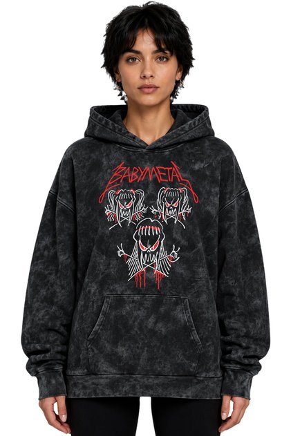Babymetal Rock Metal Music Band Printed Unisex Oversize Premium Washable Hoodie Sweatshirt