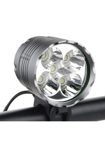 Lumină de bicicletă, lumină frontală de bicicletă, far, lumină frontală pentru bicicletă, 6000 lumeni, lumină de bicicletă cu 5 LED-uri, far impermeabil pentru mountain bike