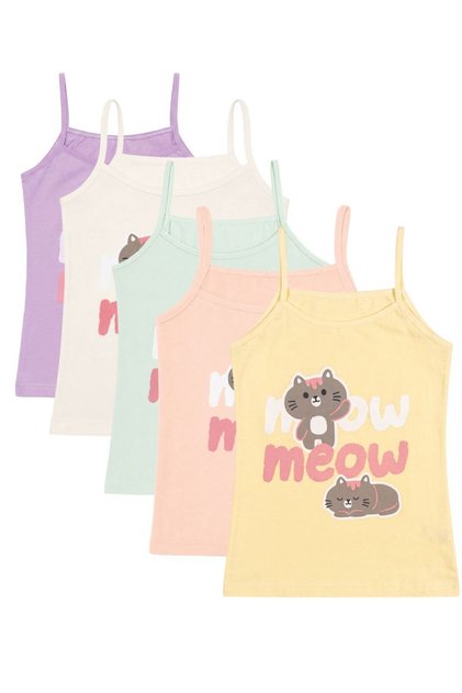 Cotton Girls' T-Shirt Set of 5