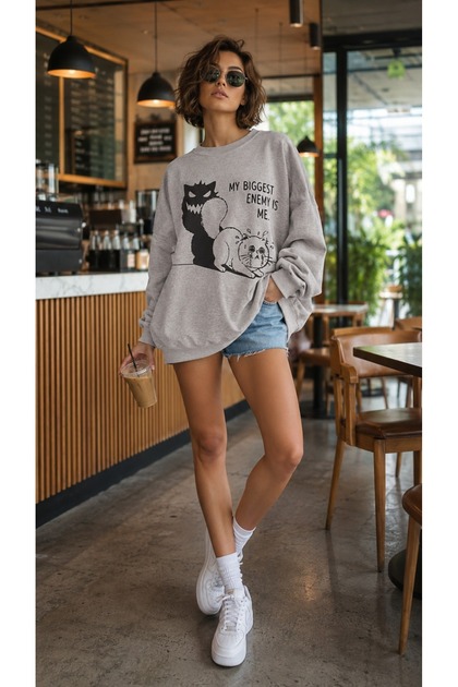Crew Neck 3 Thread High Quality Unisex Women Men Sweatshirt