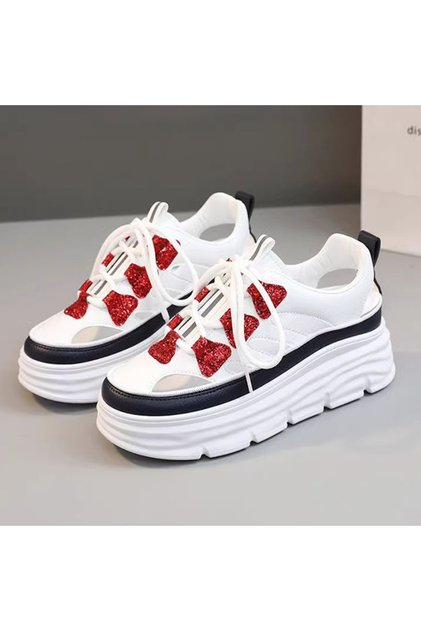 Women's Glitter Platform Sneakers