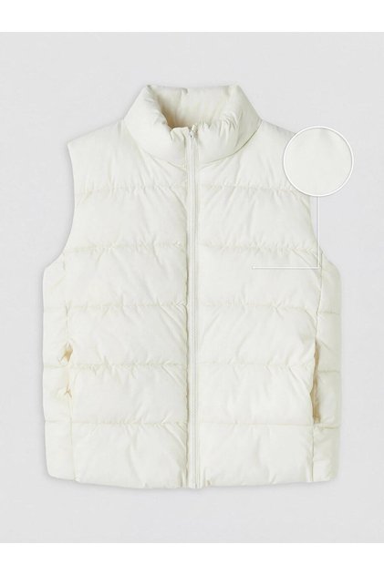 High Collar Girls' Quilted Puffer Vest (W6)