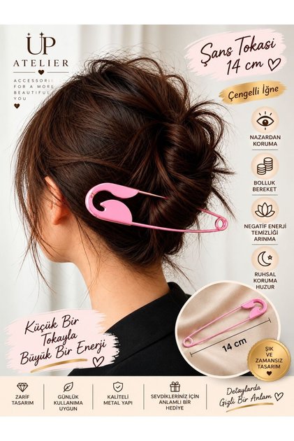 Safety Pin Model Bun Buckle 14cm