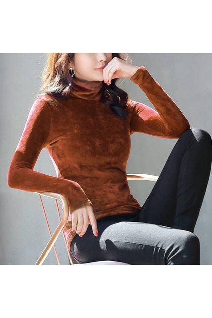 Women's Brown Long Sleeve T-Shirt