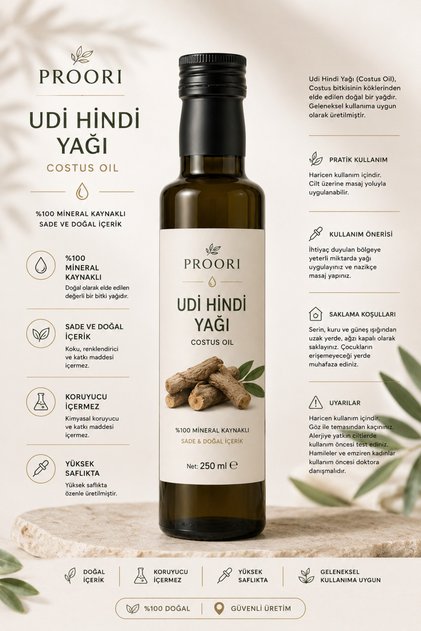 Udi Turkey Oil (Udim Kostus) Pure Cold Pressed 250 ml