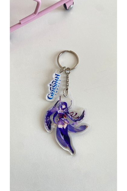 Genshin Impact 2D Thick Acrylic Keychain Charm 6-7cm Kazuha Ayaka Cyno Ganyu Game Character