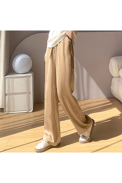 Women's Golden Wide-Leg Trousers