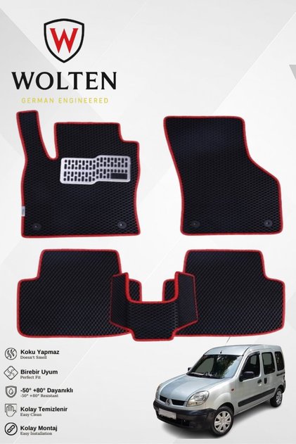 RENAULT-KANGOO 1-(1997-2007) İÇİN EVA İÇ PASPAS TAKIMI (METAL TOPUKLUK DAHİL)