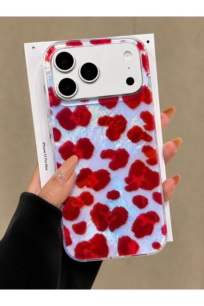 iPhone 17 Pro Max Compatible (Internally Printed) Shiny Patterned Soft Transparent Side Flashy Phone Case