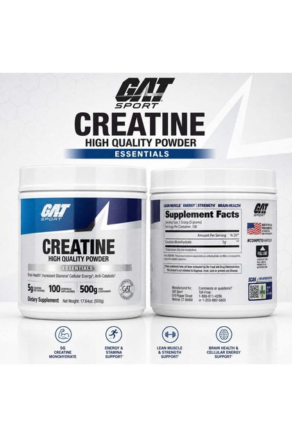 Essentials Creatine Powder Unflavored 500 g
