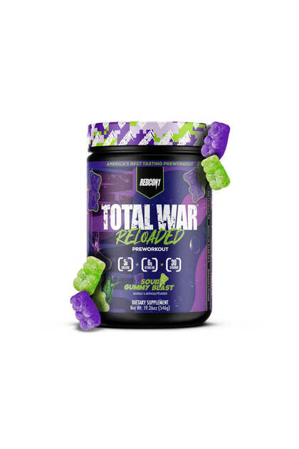 Total War Reloaded Preworkout Sour Gummy Blast 546 g