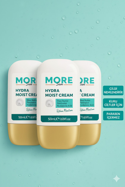 3 Pieces Water Based Hand and Face Care Cream Non-Greasy Hydra Moist All Skin Types 150ml
