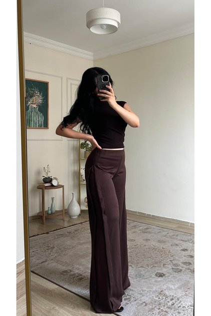 Mid-Waist Shalwar Detail Palazzo