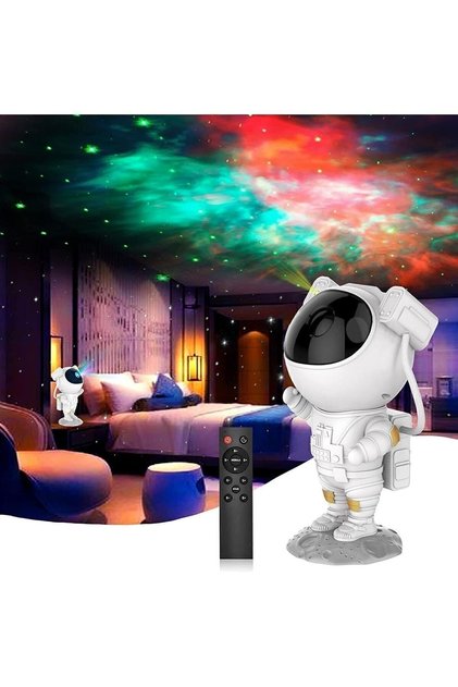Yıldız Projektör Astronot Işıklı Galaksi Samanyolu Projeksiyon Gece Lambası Uzaktan Kumandalı Çoklu Renk Modu Kaliteli Ürün Yıldız Ve Gökyüzü