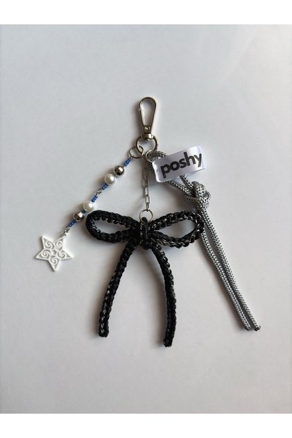 Star Spiral Bag Charm Handmade Keychain Car Ornament Gift Design Accessory
