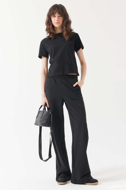 Kadın Beli Lastikli Basic Sweat Pantolon