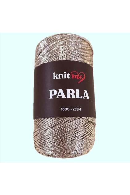 Parla Platin Simli Çanta ve Aksesuar Örgü İpliği
