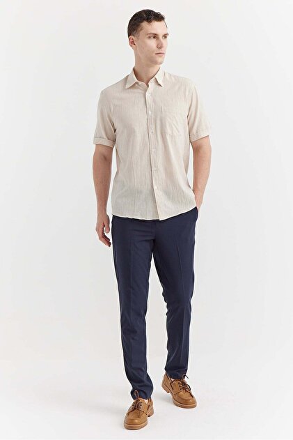 Men's Slim Fit Fabric Trousers