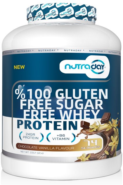 Whey Protein 2257 Gr 74 Servings Chocolate Vanilla Flavored 24 Grams of Protein 100% Protein Powder