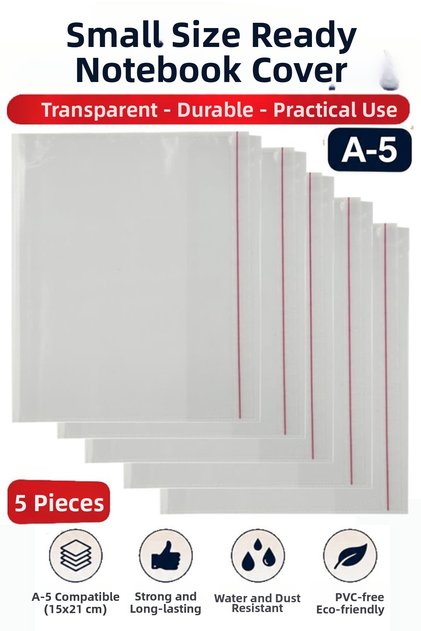 Ready-Made Notebook Cover Transparent Frosted White A4 10 Pieces 1 Pack Velcro Adjustable Self-Adhesive
