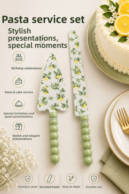 Luxury 2-Piece Cake Cutting and Serving Set