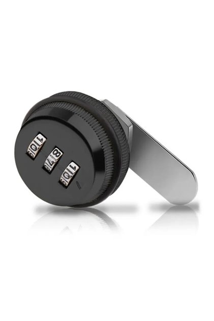 black Password Lock 3 Digital Code Combination Lock Box Post New Alloy Zinc Locker Cabinet For