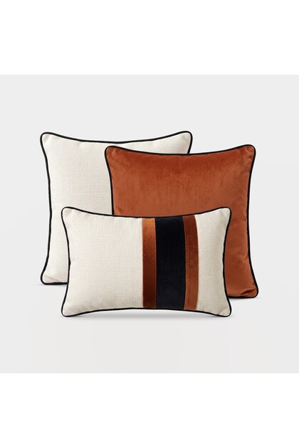 "Vetra" Velvet Textured Cushion Cover Set
