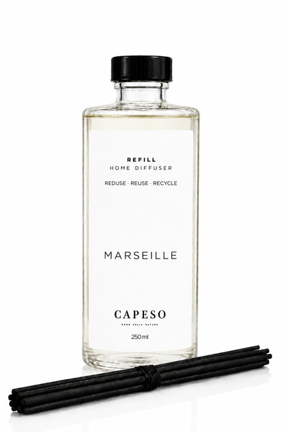 Marseille- Beyaz Sabun 250 ml Çubuklu Oda Kokusu Refill (Yedek) – 5 Adet Çubuk ile Birlikte