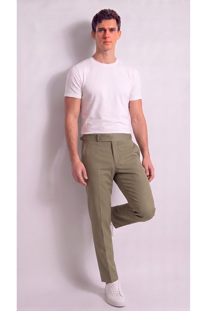 Men's Chino Comfortable Fabric Trousers Office Casual Weekend