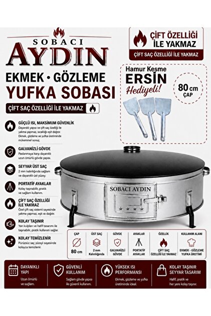 80 Cm Ekmek Yufka Gözleme Sobası