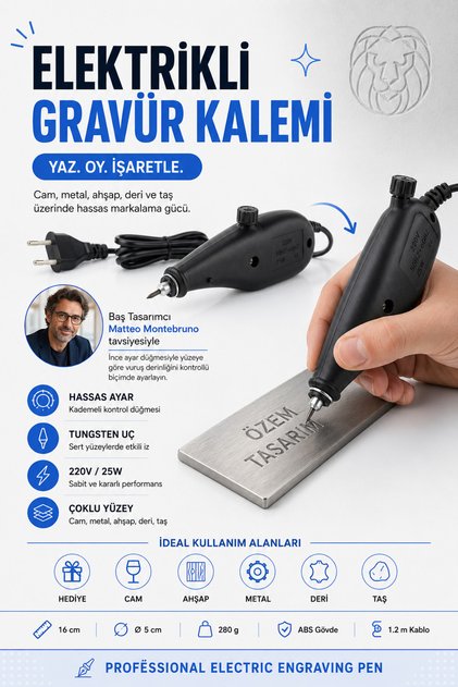 Elektrikli Gravür Kalemi 220V 25W Hassas Ayarlı Cam Metal Ahşap Deri Taş Oyma Yazı Kazıma Markalama Cihazı Hobi Seti 722491