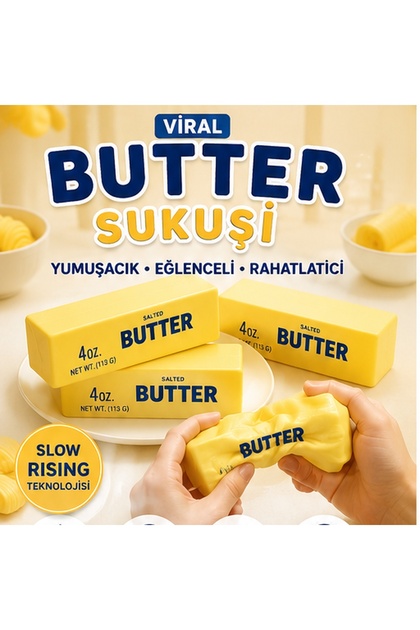 Butter Viral Tereyağı Sukuşi slow 1 Adet Stres Oyuncağı