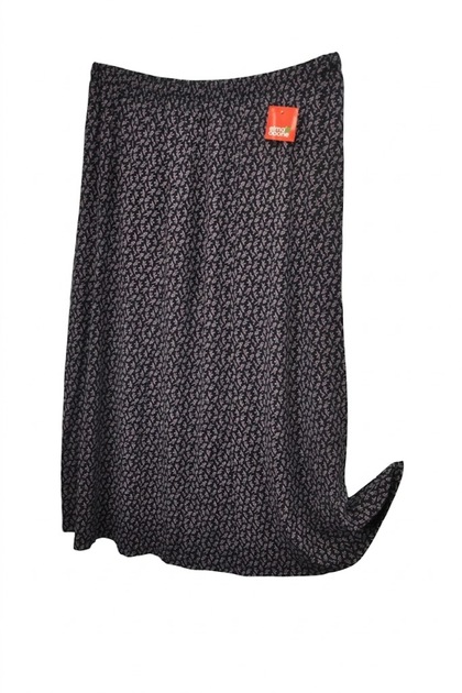 Plus Size Pigment Combed Cotton Elastic Mother's Skirt