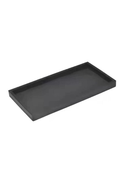 S Black A Rectangular Silicone Aromatherapy Tray for Bathroom, Non-Porous Vanity Table, Marble Washb