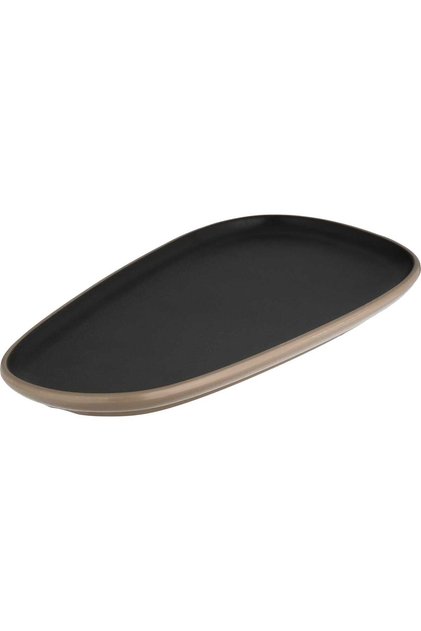 Al Saif Gallery Melamine Serving Dish, 23x13x2 cm, Oval - Beige Gray