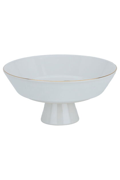 Al Saif Gallery porcelain serving stand, 20 cm, elephant pattern, with base - white