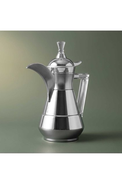 ترموس سليمان 2، سعة 0.6 لتر، زجاج داخلي، ستانلس ستيل خارجي - فضي