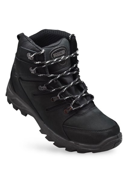 5558 Orthopedic Waterproof Genuine Leather Outdoor Men's Black Boots Shoes