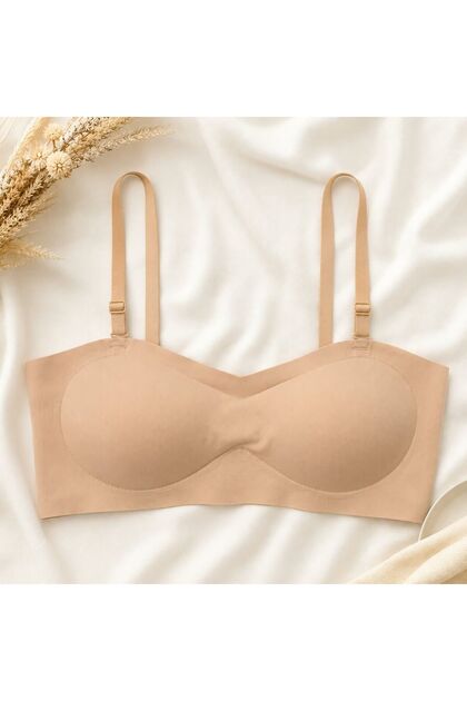 Seamless Invisible Removable Padded Laser Cut Strapless Bra His Series Underwear Belvü 1228