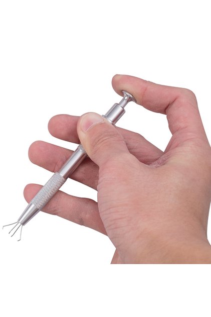 Silvery-1pc 1pc/5pcs Piercing Jewelry Ball Top Holder Pick-up Tool Tweezers Catcher Grabbers 4 Claws